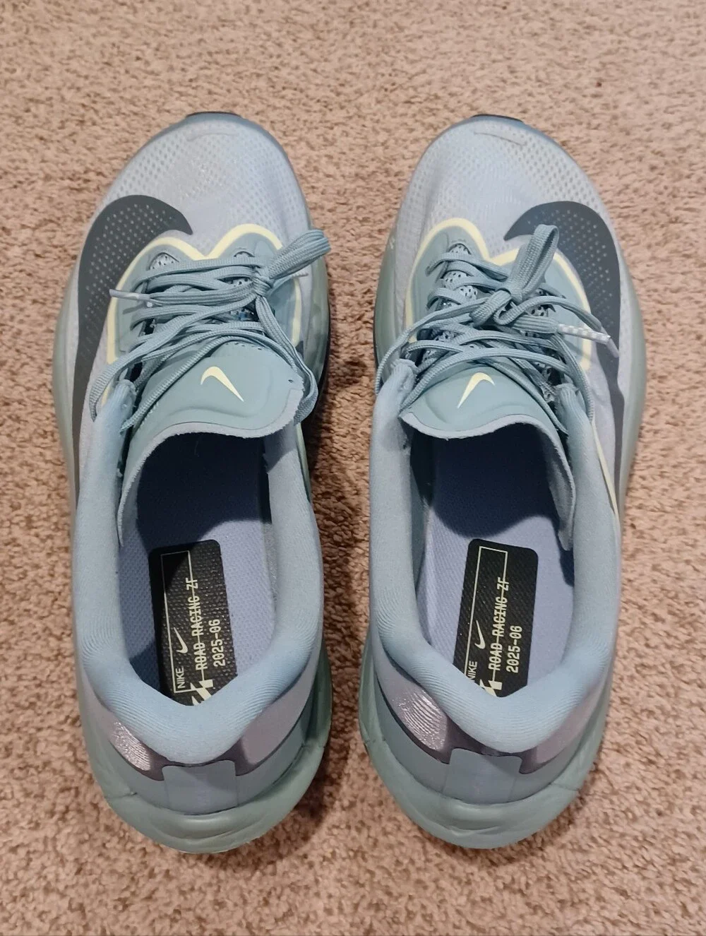 Nike Zoom Fly 6 running shoes in the Cannon/Seaweed colorway Mens Size 13